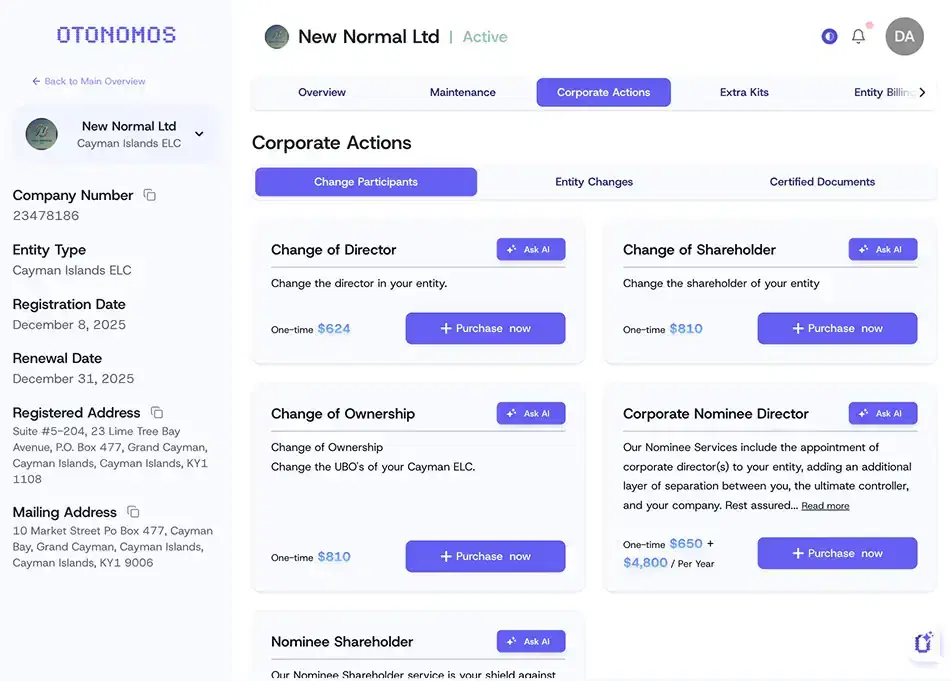 Otonomos Dashboard Preview